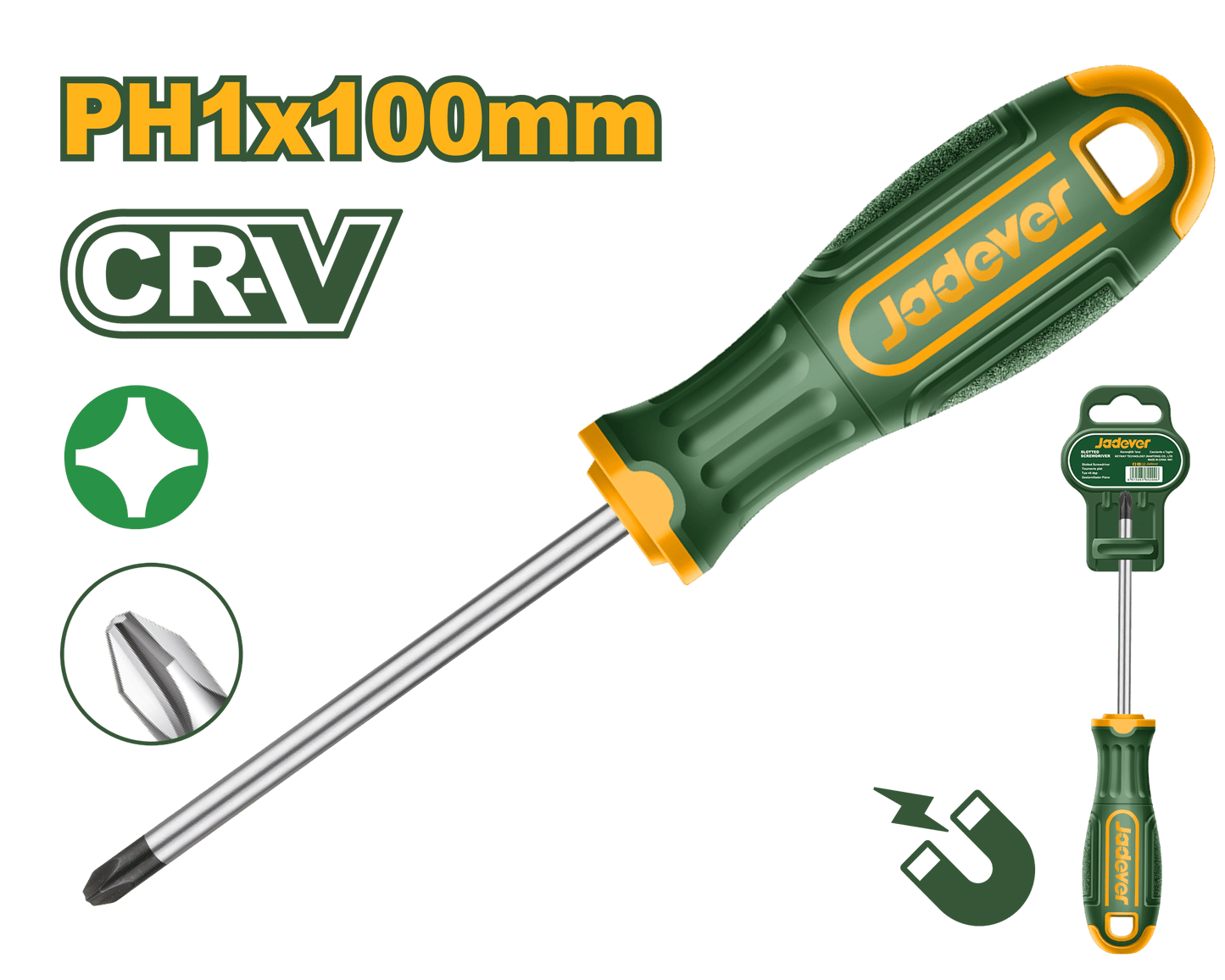 Atornillador Cr-V Ph1*100 mm - Materiales de Construcción Jurmaq Molina