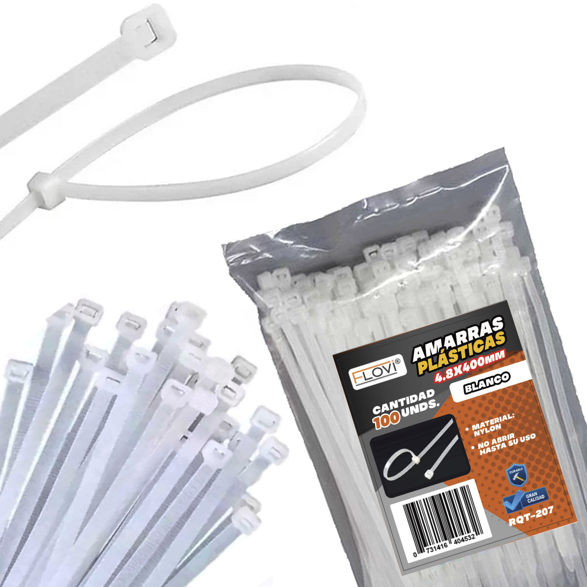 Amarra Plastica 4.8x400 - Materiales de Construcción Jurmaq Molina