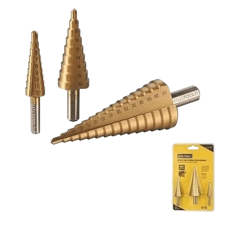 Set Broca Escalona 3Pcs Uyu - Materiales de Construcción Jurmaq Molina