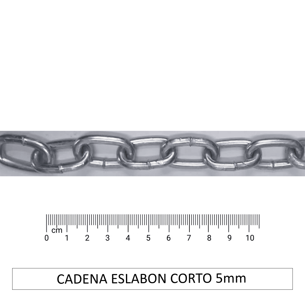 Cadena Eslabon Corto 5mmx61 - Materiales de Construcción Jurmaq Molina