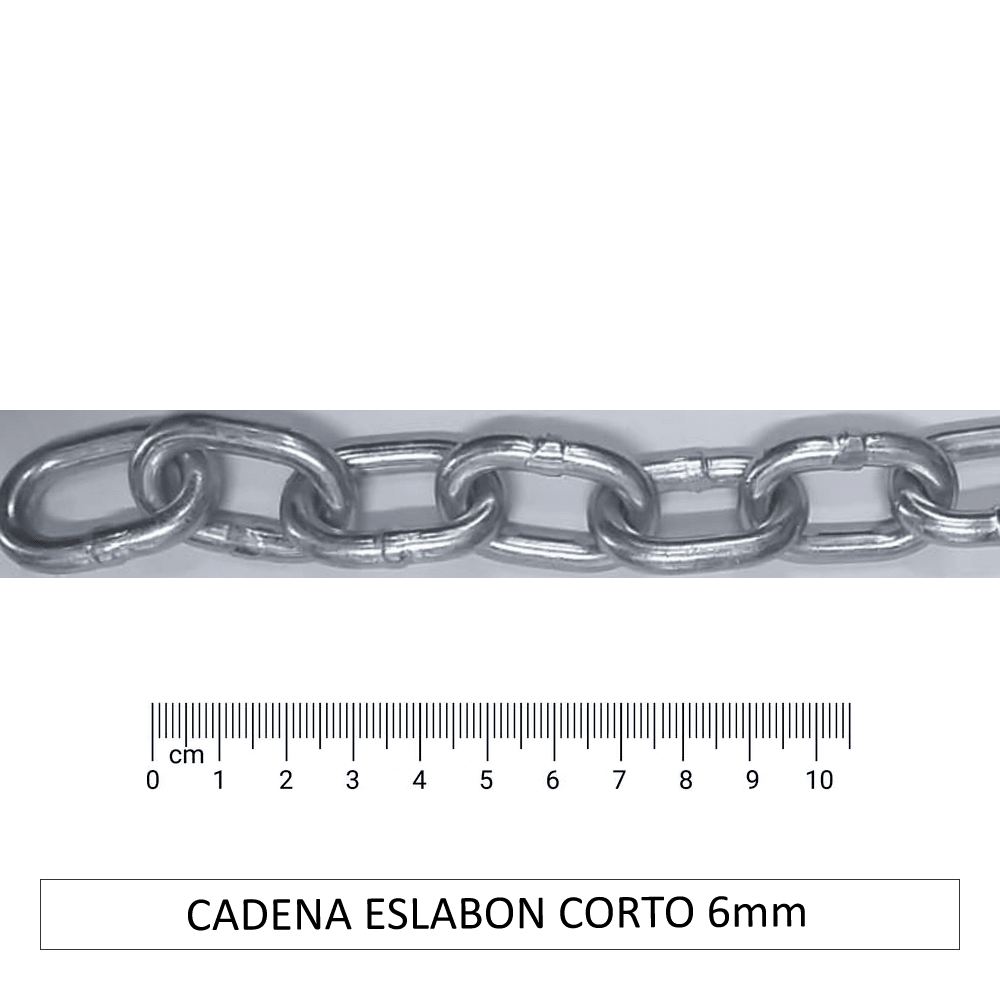 Cadena Eslabon Corto 6mmx61 - Materiales de Construcción Jurmaq Molina