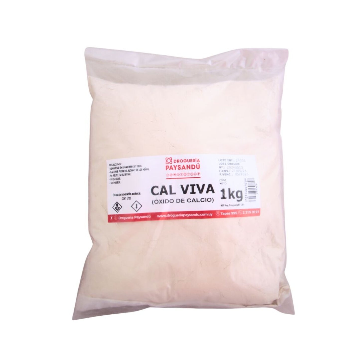 Cal Viva 1 kg - Materiales de Construcción Jurmaq Molina