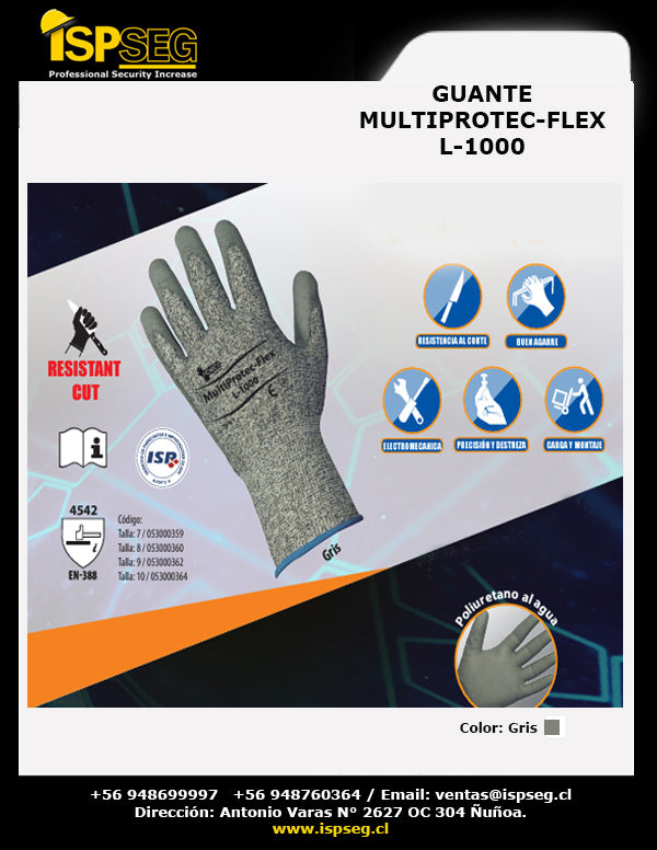 Guante Multiprotec Flex L-1000 Tipo 10 - Materiales de Construcción Jurmaq Molina