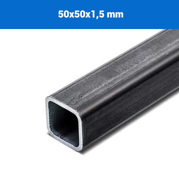Tub Cuad Neg 50x1.5 mm - Materiales de Construcción Jurmaq Molina