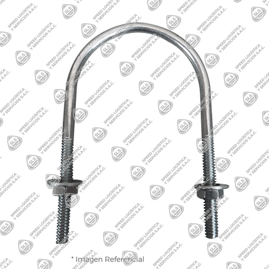 Abrazadera Tipo Varilla Espesor U Zincado M6x1/2In - Materiales de Construcción Jurmaq Molina