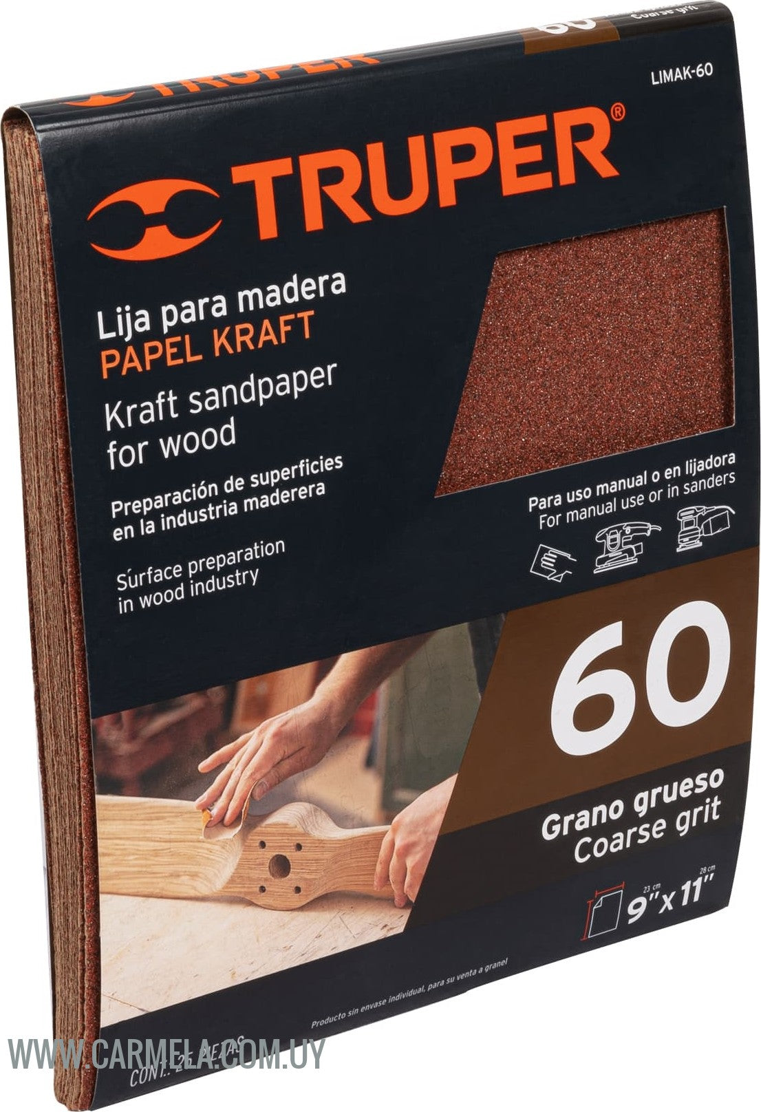 Lija Madera G/60 - Materiales de Construcción Jurmaq Molina