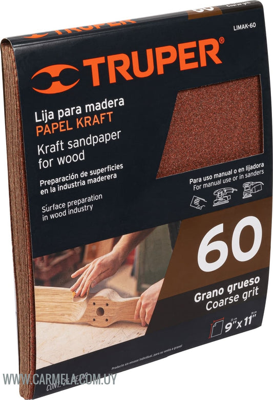 Lija Madera G/60 - Materiales de Construcción Jurmaq Molina