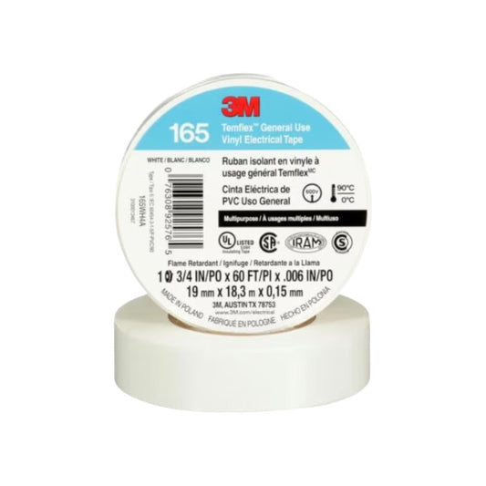 Cinta Temflex Blanco 9Mtx19 mm 3M - Materiales de Construcción Jurmaq Molina