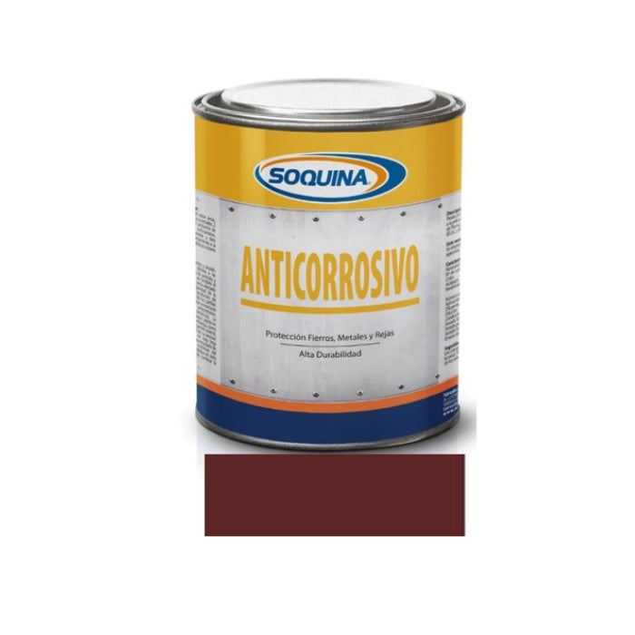 Anticorrosivo Rojo Maestranza 1/4 Galón Soquina - Materiales de Construcción Jurmaq Molina