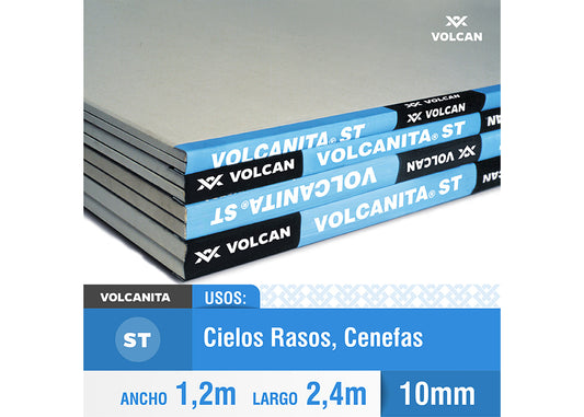Volcanita St Br 10 mm X 1.20x2.40 - Materiales de Construcción Jurmaq Molina