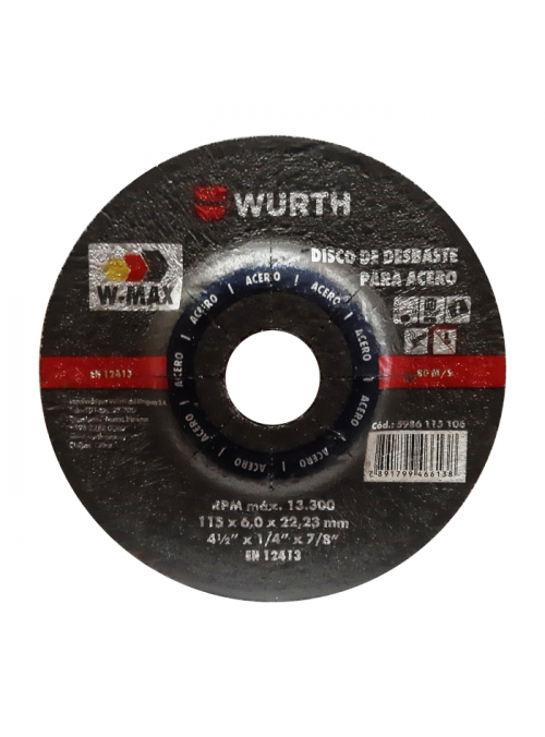 Disco De Desbaste W-Max 4.5 - Materiales de Construcción Jurmaq Molina