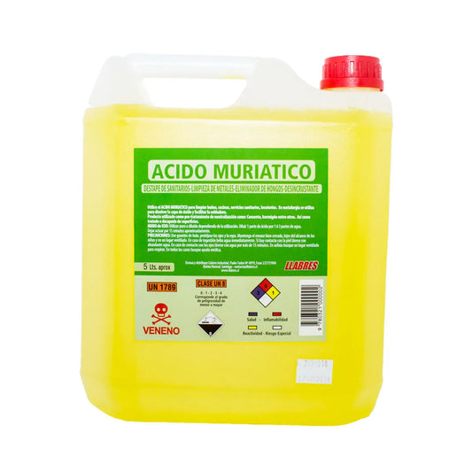 Acido Muriatico 5 Litro - Materiales de Construcción Jurmaq Molina
