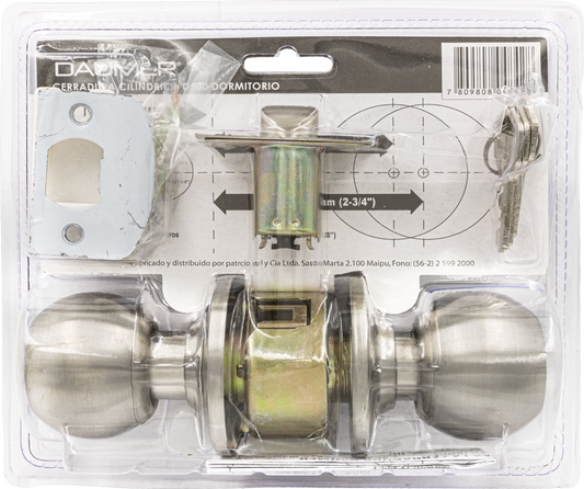 Cerrad. Pomo Cilind. Dormitorio Diámetro 500 Daumer Blist - Materiales de Construcción Jurmaq Molina