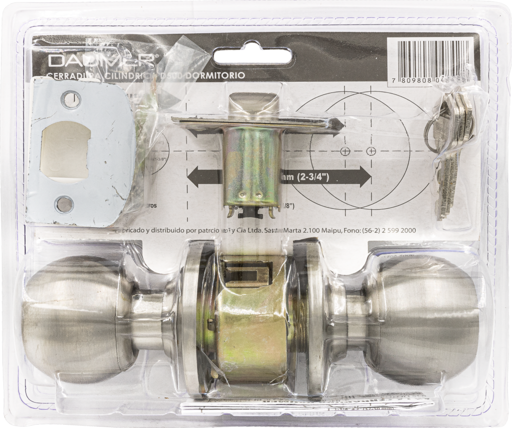 Cerradura Pomo Cilindrica Dormitorio Diámetro 500 Daumer - Materiales de Construcción Jurmaq Molina