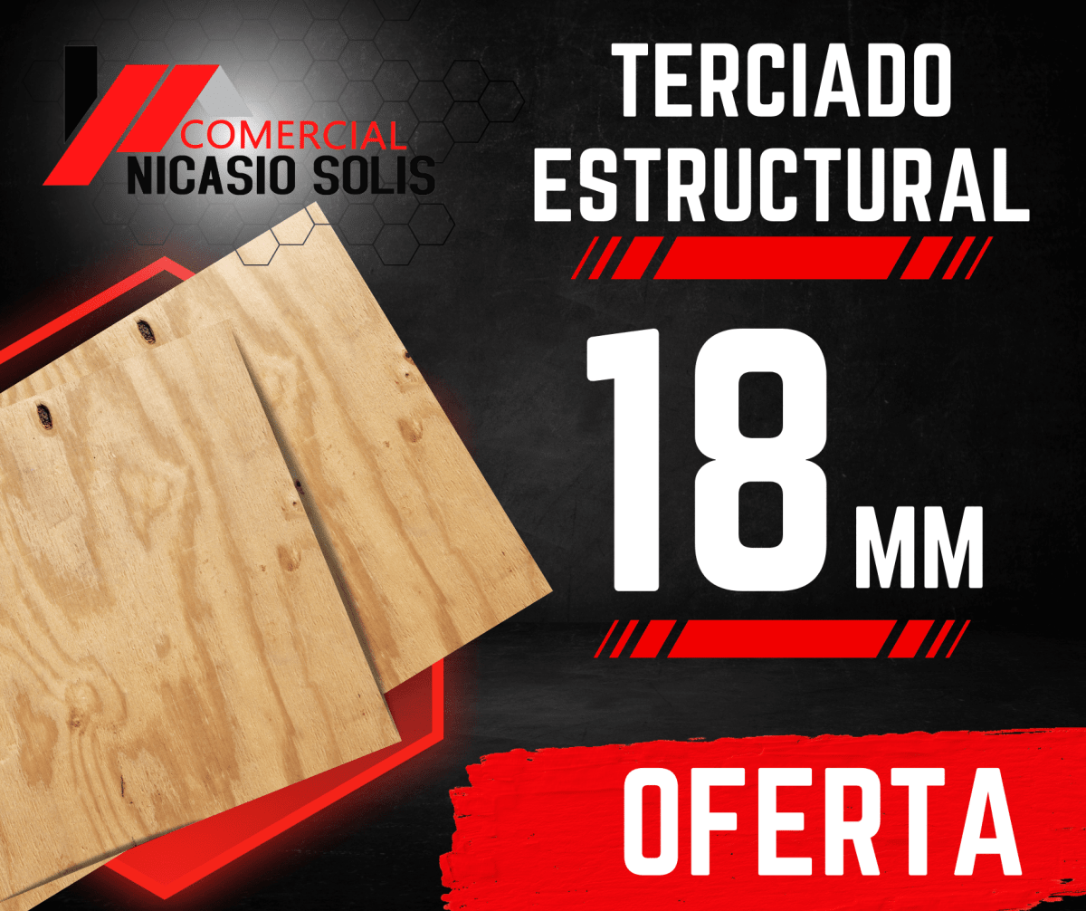 Terciado Estructural 18 mm - Materiales de Construcción Jurmaq Molina