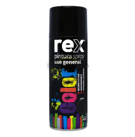 Spray Rex Negro Brillante - Materiales de Construcción Jurmaq Molina