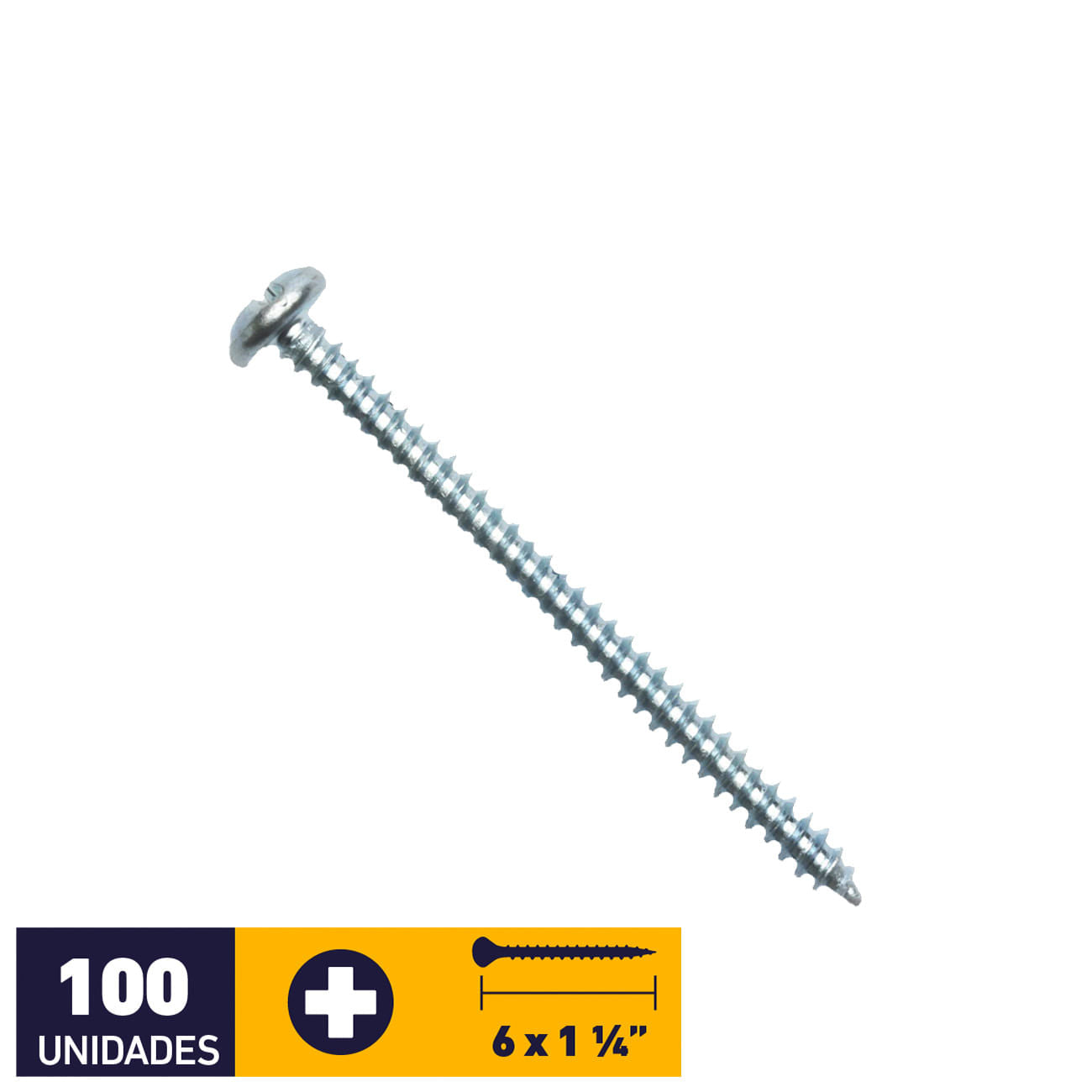 Tor Aut.Perf. Pb Zincado 1.1/4 100 Un - Materiales de Construcción Jurmaq Molina