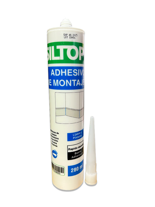 Silicona Adhesivo Montaje Blanco Siltop - Materiales de Construcción Jurmaq Molina