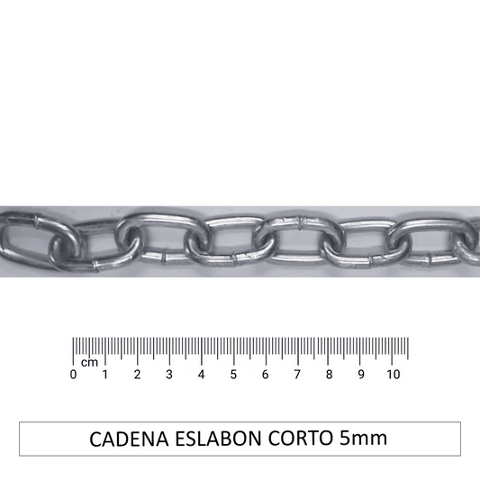 Cadena Eslabon Corto 5mmx61 - Materiales de Construcción Jurmaq Molina
