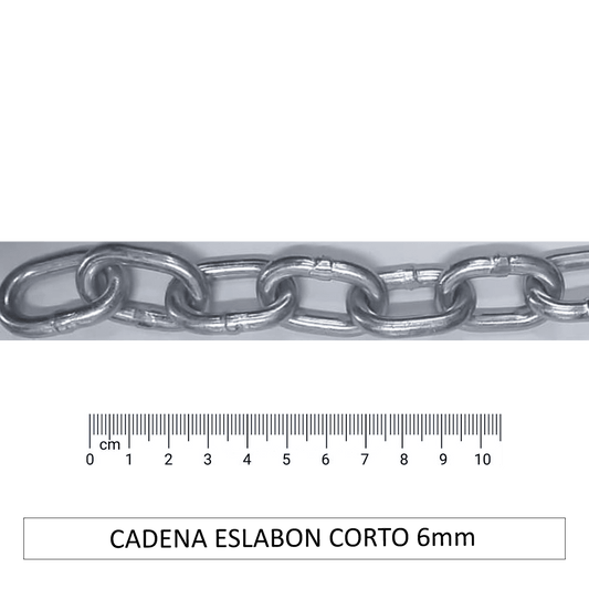 Cadena Eslabon Corto 6mmx61 - Materiales de Construcción Jurmaq Molina