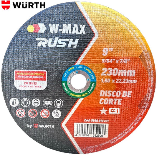 Disc. Corte 9" X 1/8 mm W-Max - Materiales de Construcción Jurmaq Molina