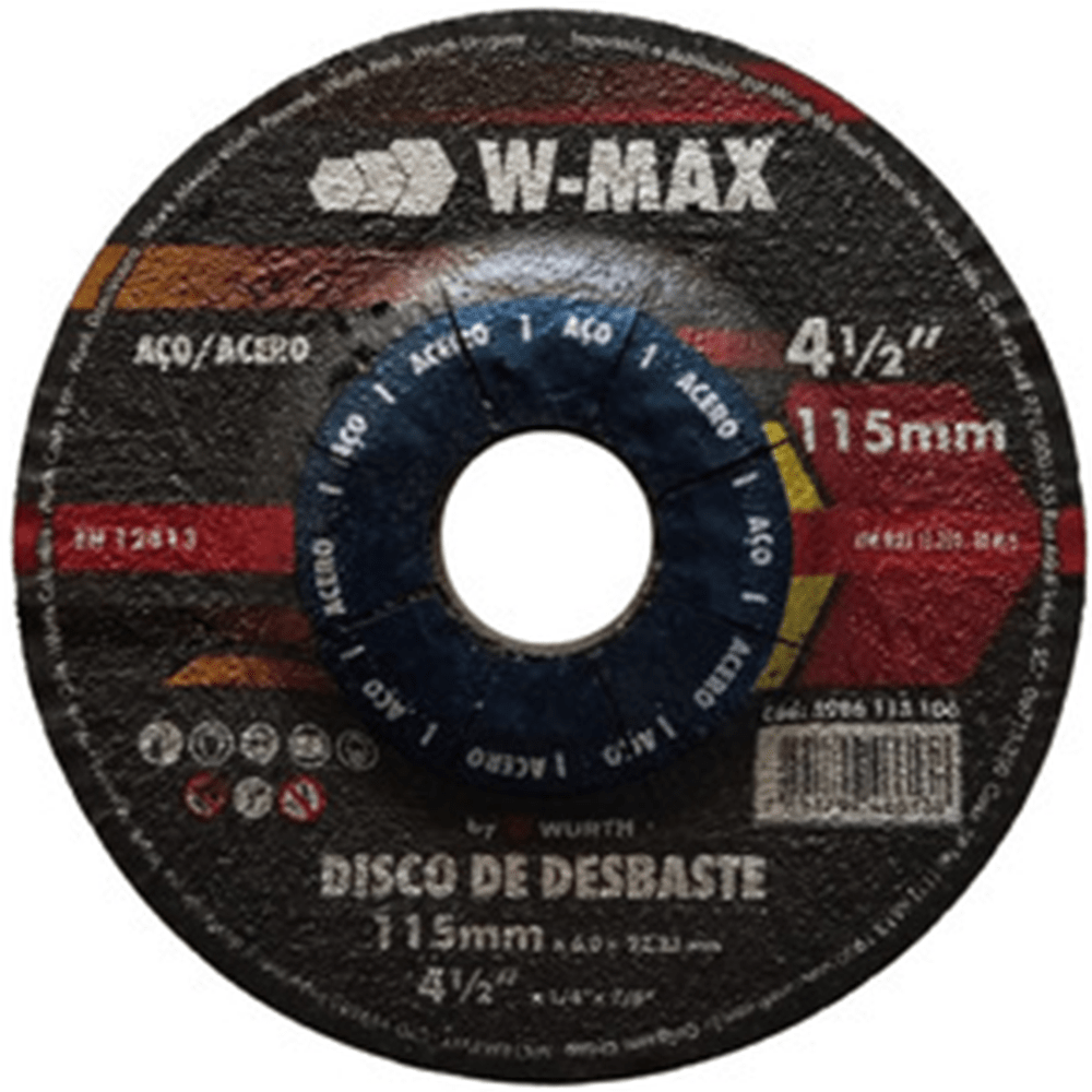 Disc.Corte 4 1/2" X W-Max - Materiales de Construcción Jurmaq Molina