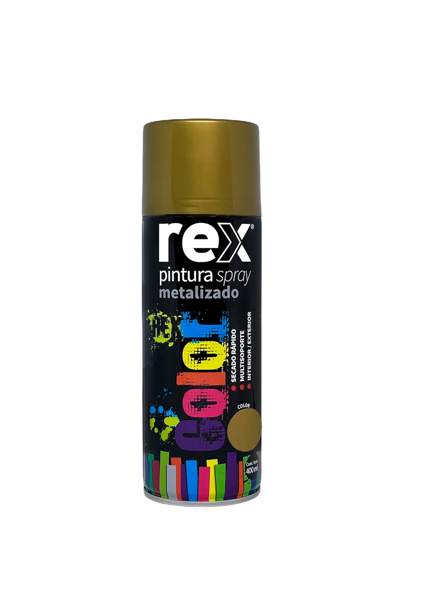 Spray Rex Metalico Dorado 400Ml - Materiales de Construcción Jurmaq Molina