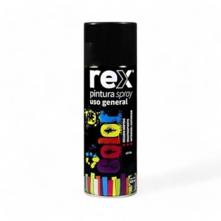 Spray Rex Negro Mate 400 Ml - Materiales de Construcción Jurmaq Molina