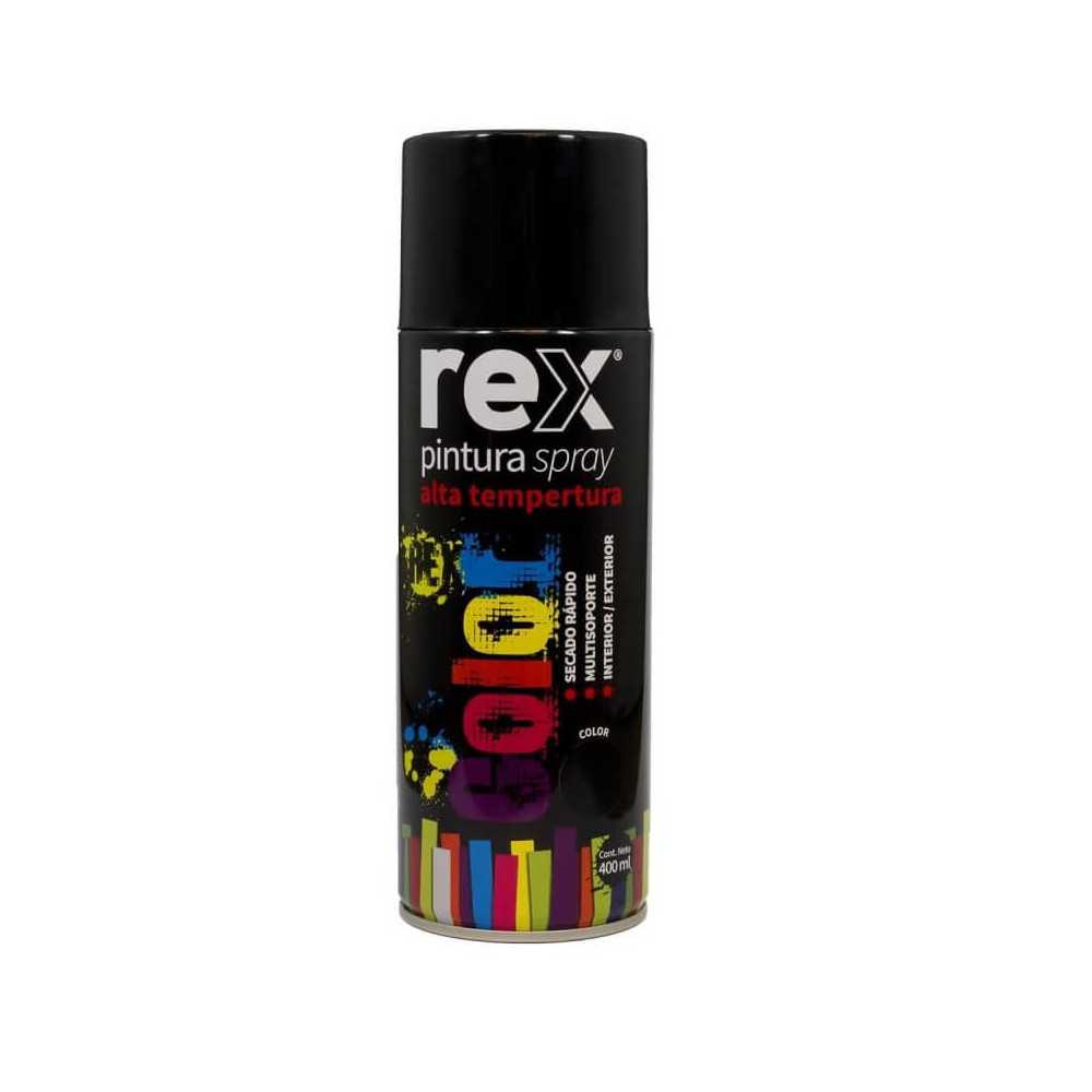 Spray Rex Alta Temp Negro - Materiales de Construcción Jurmaq Molina