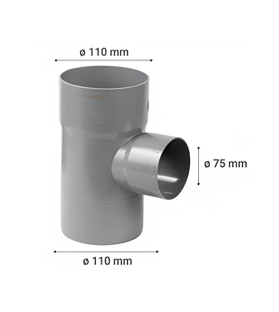 Tee Sanitaria 110x75 mm - Materiales de Construcción Jurmaq Molina