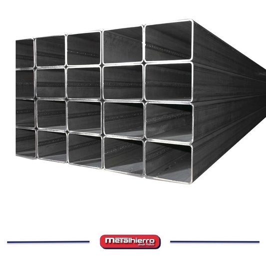 Tub Rect Neg 150x100x4,0 mm - Materiales de Construcción Jurmaq Molina