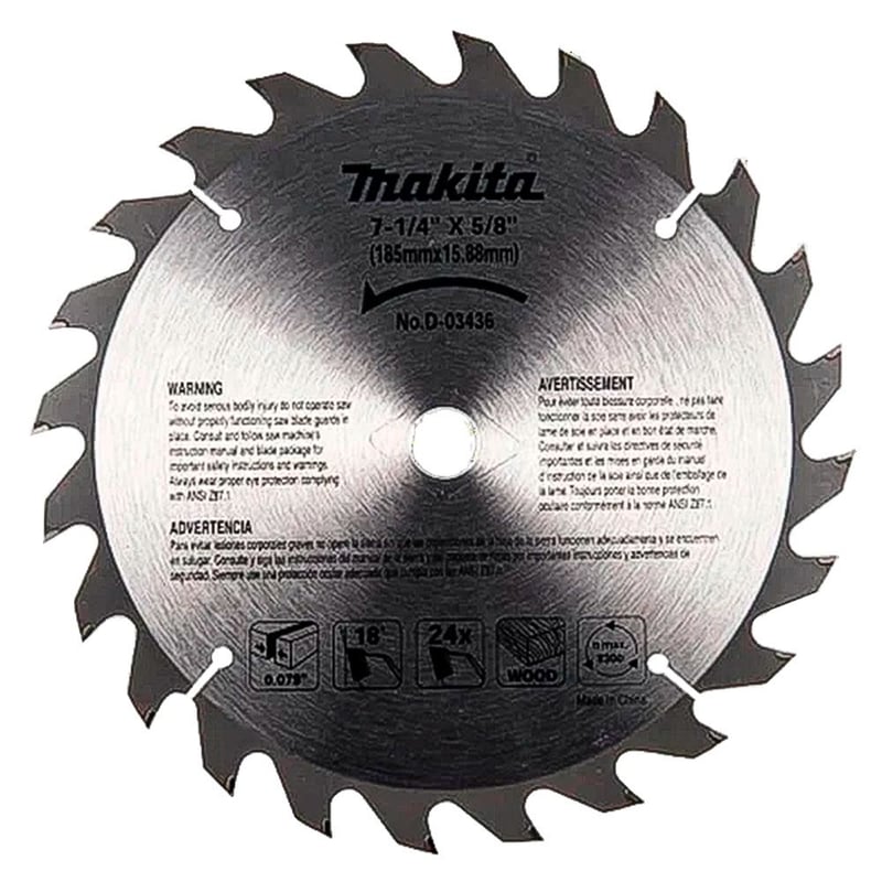 Disco Sierra Madera 7 1/4x24 Dientes - Materiales de Construcción Jurmaq Molina